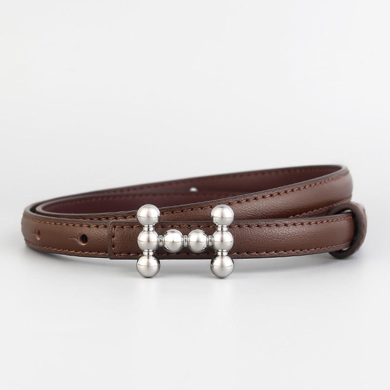 Genuine Leather Womens Belt With Alloy Buckle For Casual And Office Wear