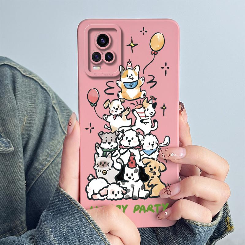 For Vivo V20 Phone Case Cute Astronaut Soft Silicone Lens Protective Back Cover for VivoV20 V2024 V2025 Coque Vivo v 20 Shells