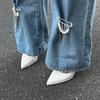 Cross Tassel Pearl Foot Ankle Tassel Cross Pendant Jeans Chain Fashion Jeans Brooch  Skirts