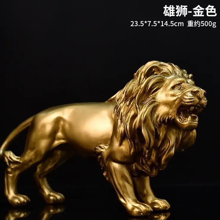 Lion Resin Handicraft Ornament TV Cabinet Restaurant Owner Office Living Room Entrance Decoration
