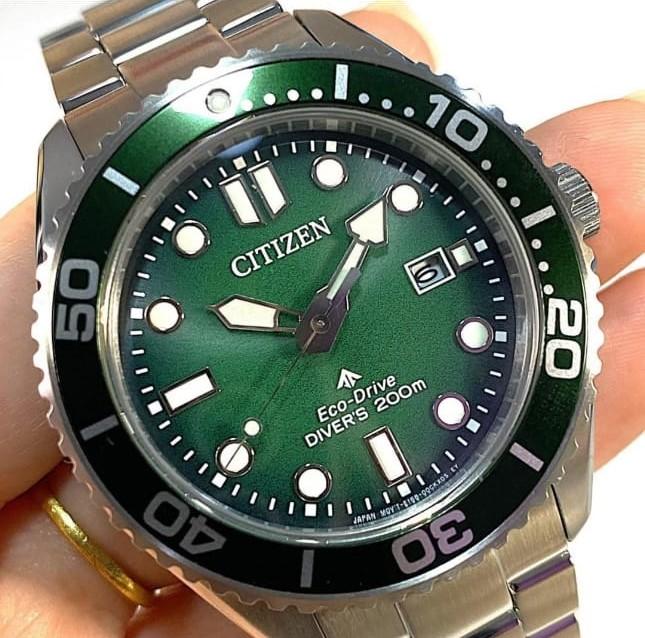 Citizen Ceas de bărbați Eco-Drive 200M Cadran Verde Oțel Inoxidabil BN0269-50W