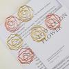 30pcs Floral Rose Shaped Paper Clips Cute Metal Decorative Clips for Office School Journaling Scrapbooking and DIY Crafts