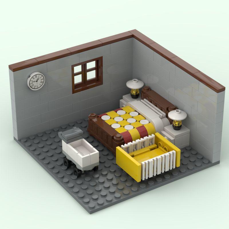 Street View Corner Room Bar Kitchen Scene Diy Assembly Holiday Gift Ornament Building Block