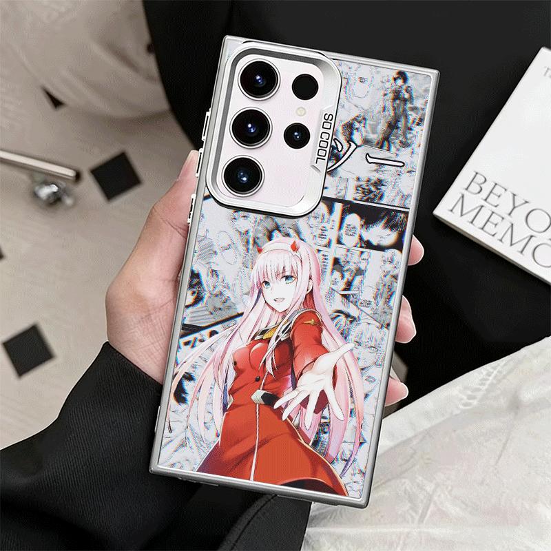 Darling Zero Two 02 Anime Soft Phone Case for Samsung Galaxy S24 S25 FE S26 Edge S23 Ultra S22 Plus S21 + Shockproof Cover Back