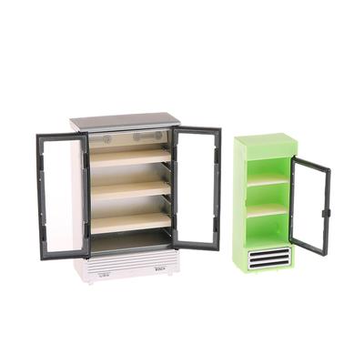 1/12 Dollhouse Simulation Refrigerator Freezer Model Dollhouse Mini Furniture Accessories Dolls House Decoration Toys