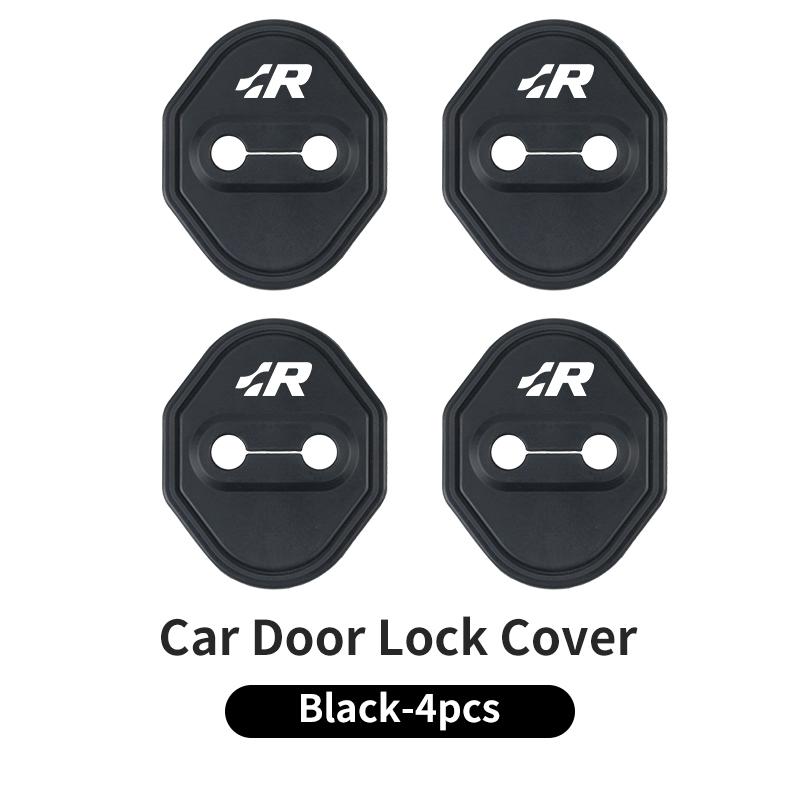 4-Piece Set of Universal Wear-Resistant Silicone Car Door Lock Covers For VW R Scirocco Jetta Passat Polo Tiguan Sharan Touran BJP1
