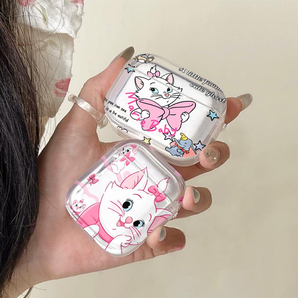 Cartoon Cute Maries Cat Hot Translucent Silicone Case for Airpods 4 3 Pro 2 1 Wireless Earphone Headphone Pro2 Protective Covers