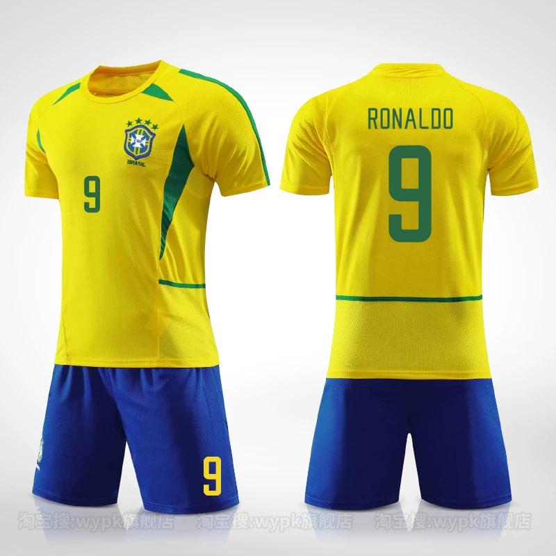2002 Brazil Home Jersey #9