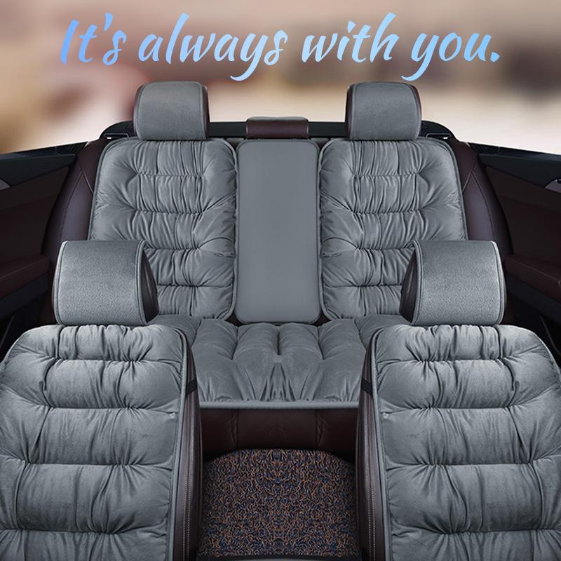 Winter Thicken Car Seat Cover Universal Soft Plush Seats Cover Luxury Seat Protector Cushion Auto Seat Accessories