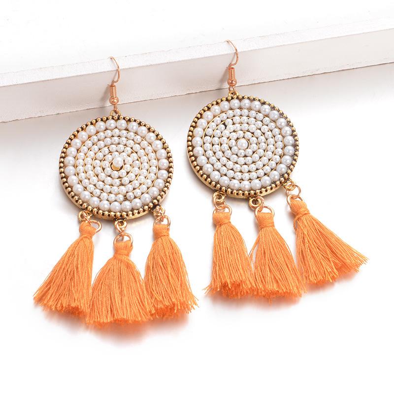 Women Bohemian Retro Handmade Tassel Ear Drop Earring