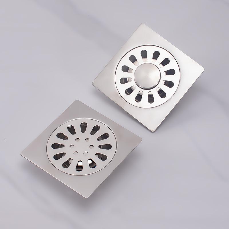Stainless Steel Dual-Use Floor Drain with Deodorizer & Insect Guard for Bathroom/Toilet. Special Price 201 Single Use [Engineering Model]