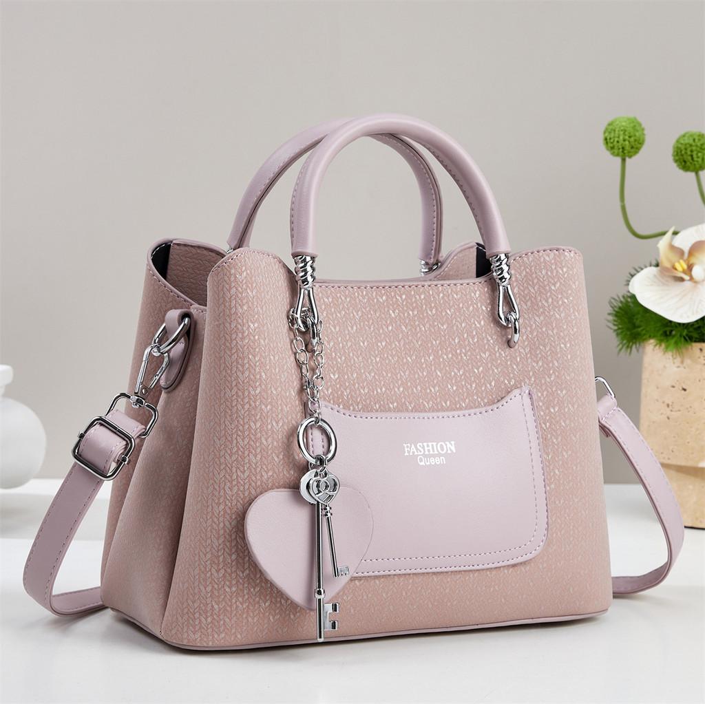Pu Material Casual Single Shoulder Handbag With Zipper Pocket For Daily Use