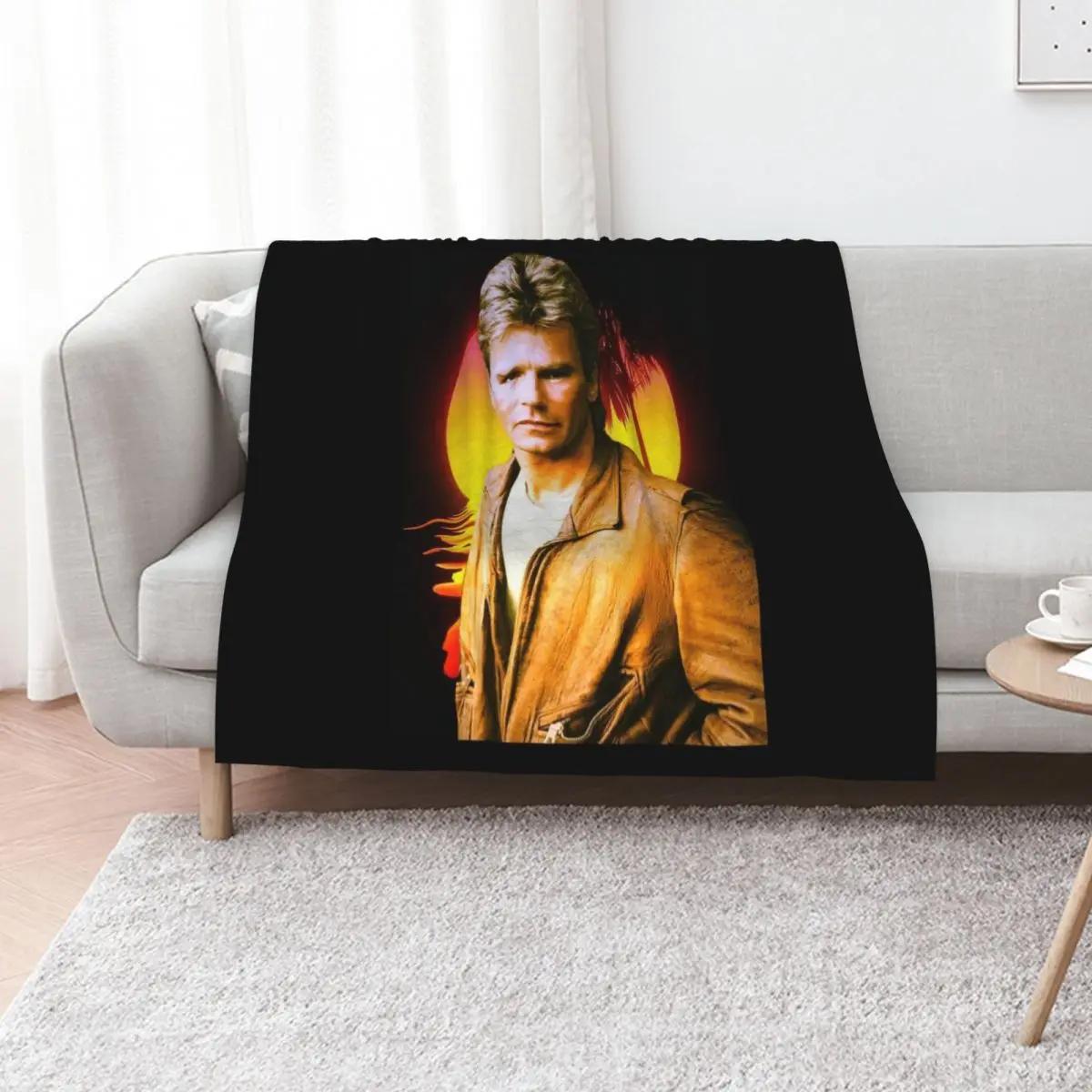 Day Gift For Richard Dean Anderson Cool Gifts Throw Blanket christmas gifts For Decorative Sofa Hair Retros Blankets Size: 75*100cm, Weight: 230 GSM