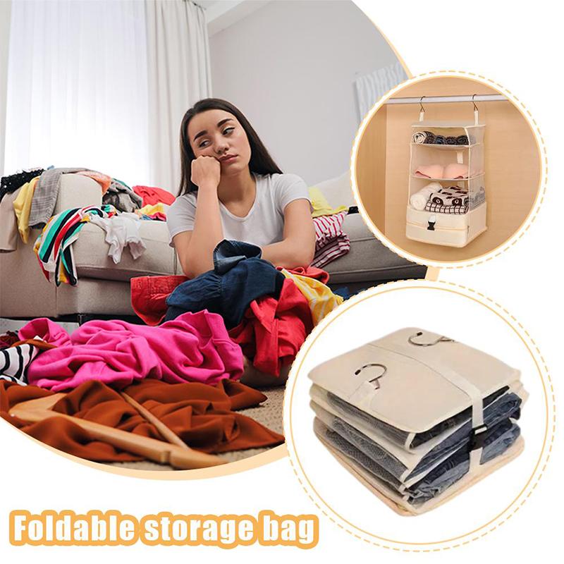 Closet Hanging Multi-Functional Storage Bag Underwear And Socks Storage Compression Bag Portable Foldable Travel Organizer Bag