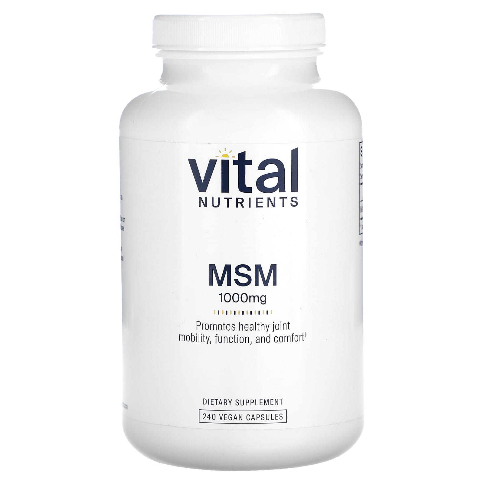 

MSM, 1,000Mg, 240 Veggie Capsules