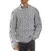 Herren Strickpullover 2025 Herbst/Winter Unifarben Rundhals - Europäischer & Amerikanischer Stil, Große Größen, Langarm