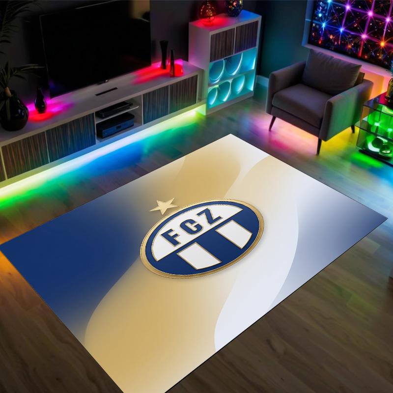 Tappeto in Velluto di Cristallo Design FC Zürich Accogliente Non?Tappeto Stampato Antiscivolo per Camera da Letto Soggiorno Ingresso