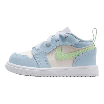 Air 1 Low Alt SE TD Halblaub Baby-Sneaker Segeltuch Weiß Dampfgrün IB7120-403