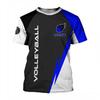 Tricou Sport Bărbați cu Imprimeu 3D Volei, cu Mânecă Scurtă, cu Uscare Rapidă, pentru Antrenament în Aer Liber, Personalizabil, Confortabil