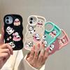 Big Wave Edge Soft Silicone Material Macaron Phone Case Shockproof Protective Rubber Casing for iPhone Samsung Huawei Honor Xiaomi Redmi OnePlus Moto