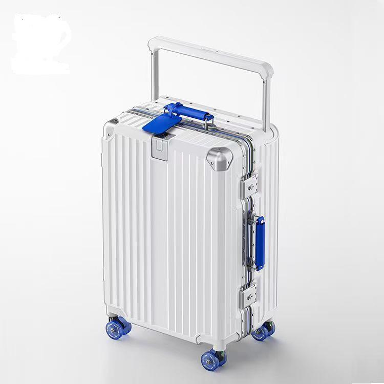 2025 Leather Travel Suitcase Set: 24"/28" Trolley with Combination Lock, Women’s Wear-Resistant Carry-On.