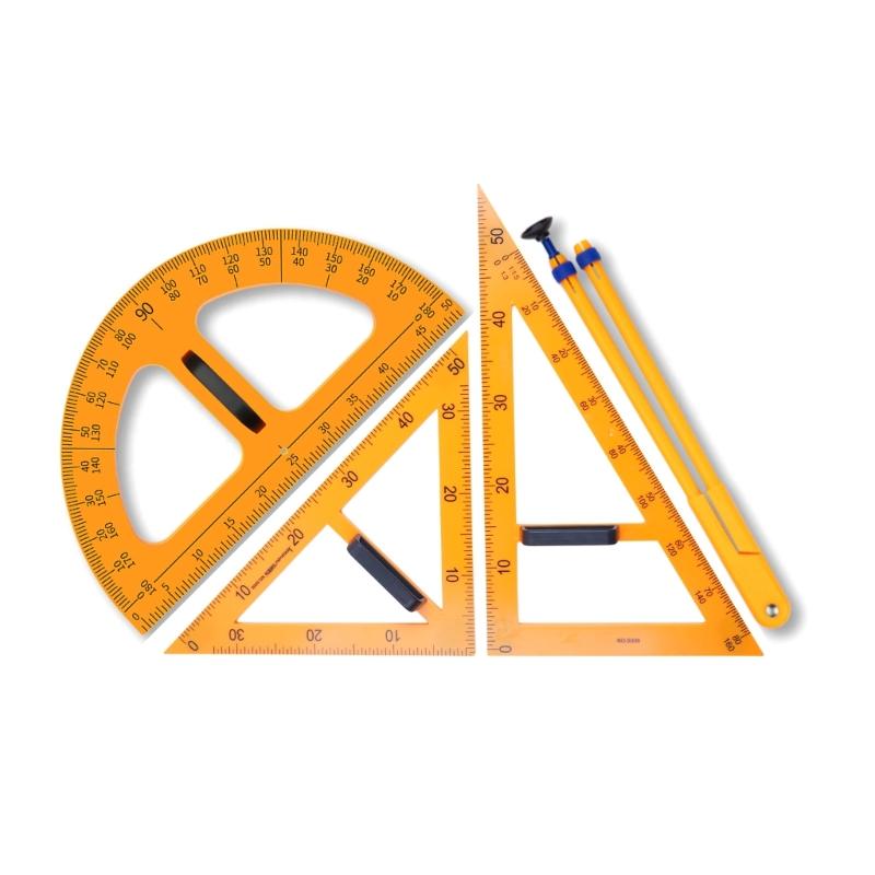 Großes Dreiecklineal-Set Geometrie Winkelmesser Lehrer Tafel-Zeichenwerkzeug