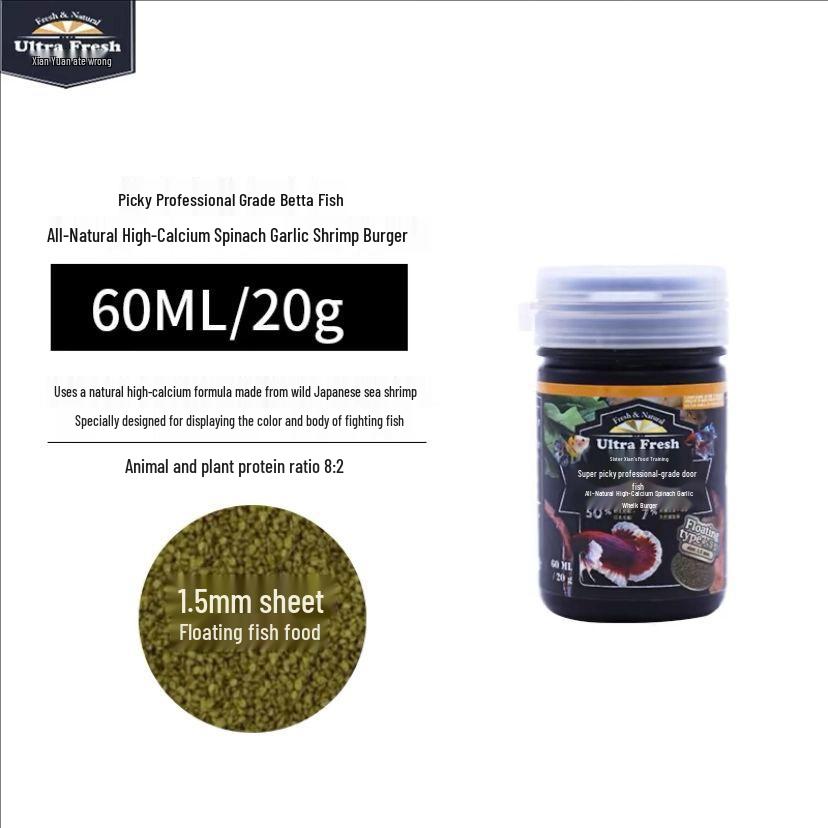 Premium Recipe Fish Food for L-number Pleco, Peacock, Egyptian Wild Color Fish, and Juvenile Fish