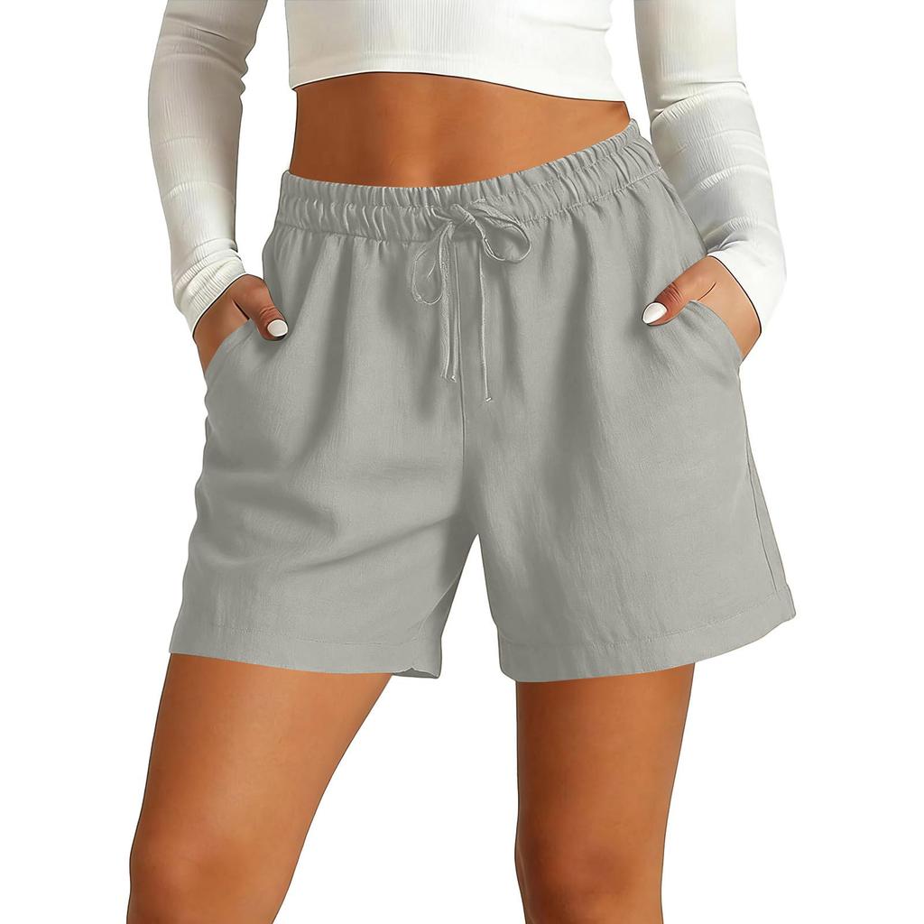 Wide Leg Linen Pants Women Summer Loose Beach Pants For Women Vacation Lightweight Straight Leg Trousers With Pockets