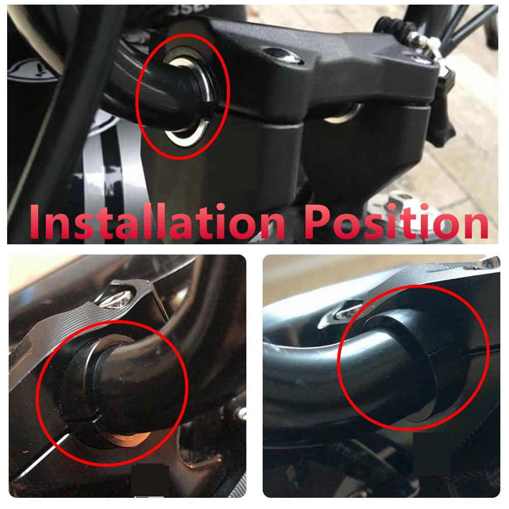 4PCS Universal 22mm Motorcycle Handlebar Spacers Clamp Conversion Shims For Bike Honda Yamaha Suzuki