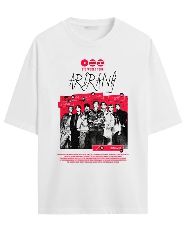 BTS ARIRANG TOUR T-shirt Women's Men's Korean Kpop Bts Graphic Soft Cotton Short Sleeve Casual Oversized Female Clothing