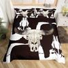 Farm Animal Duvet Cover Set Single King Queen Bohemian Mandala Bedding Set Microfiber Deer Bull Head Cow Skull Comforter Cover