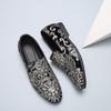 Höst nya stora storlekar herrars avslappnade mode paljettprydda enkelskor frisör en fotöverdrag herrskor Doudou-skor