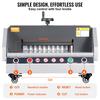 Cortadora de Papel Eléctrica, Ancho de Corte de 13" /330.2mm, Grosor de Corte de 1.57"/40mm, Máquina Cortadora de Papel de Escritorio con Control de Botón, Papel Eléctrico