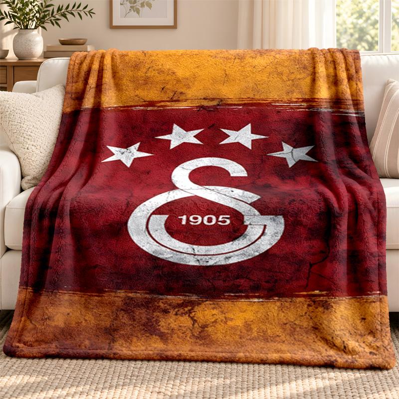 Galatasaray Decke Flanelldecke Weiche Gemütliche Plüschdecke für Sofa Bett Leichte Heimdekoration Outdoor Camping