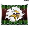 Minnesota Vikings Logo Wall Tapestry Aesthetic Wall Hanging Printed Fabric Blanket Decorative Tapestries for Bedroom Living Room Home Decor