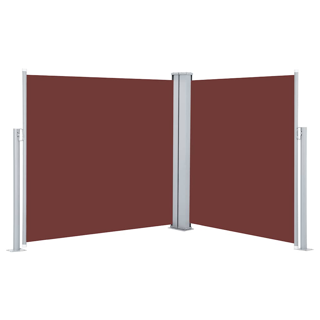 Retractable Side Awning Brown 100 X 600 Cm