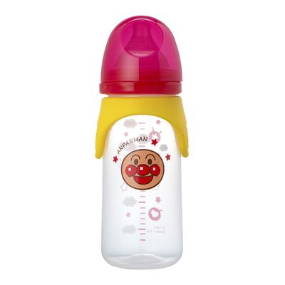 LEC Anpanman Baby Weit 240ml für ab 3 Monate aus Kunststoffflasche, Mund, (Kreuzschnitt), (Großer Durchfluss),