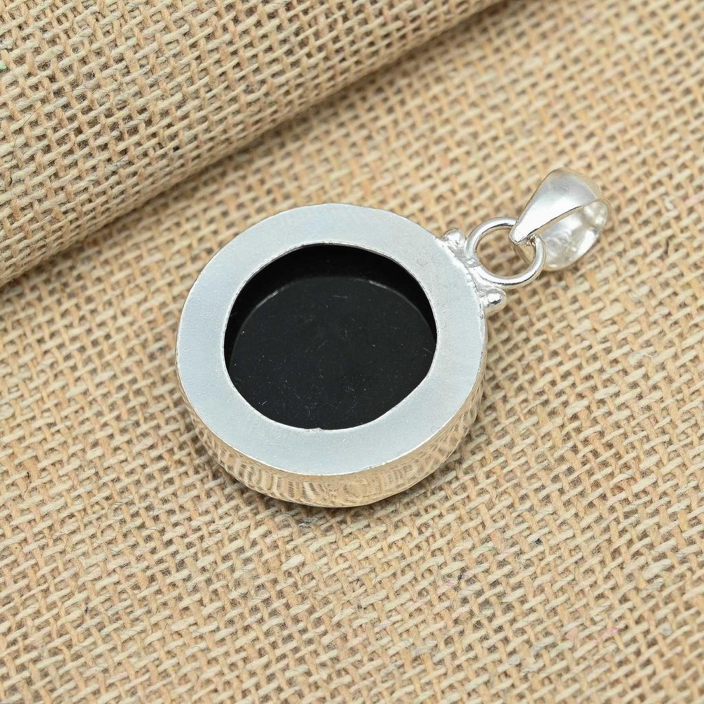Green Triplet Opal Gemstone Handmade Solid 925 Sterling Silver Jewelry Anniversary Pendant For Her