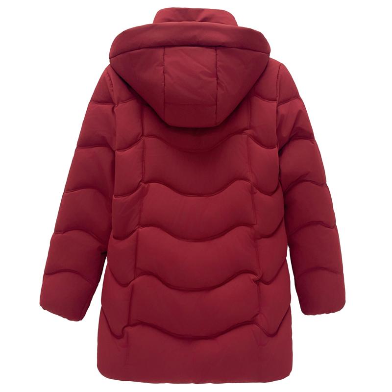Módní zimní bundy dámské parky s kapucí volné silné teplé dámské dlouhé kabáty