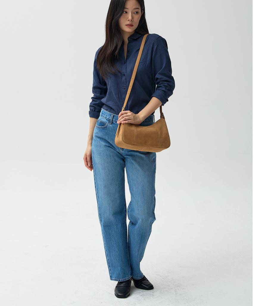 Monsac Karia Shoulder & Crossbody Bag Suede Beige Ap21-2662-Gs