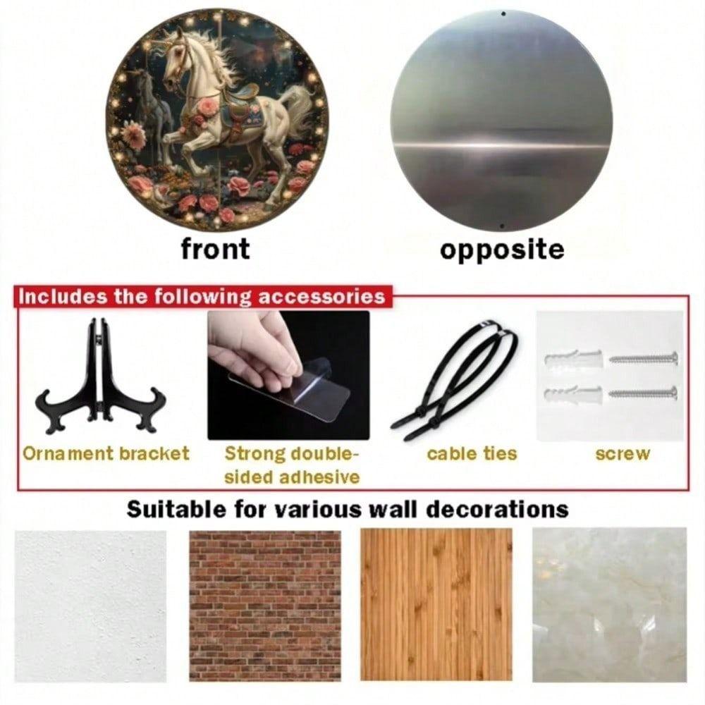 Vintage Metal Tin Sign Wall Art Home Decor Handmade 20x20cm