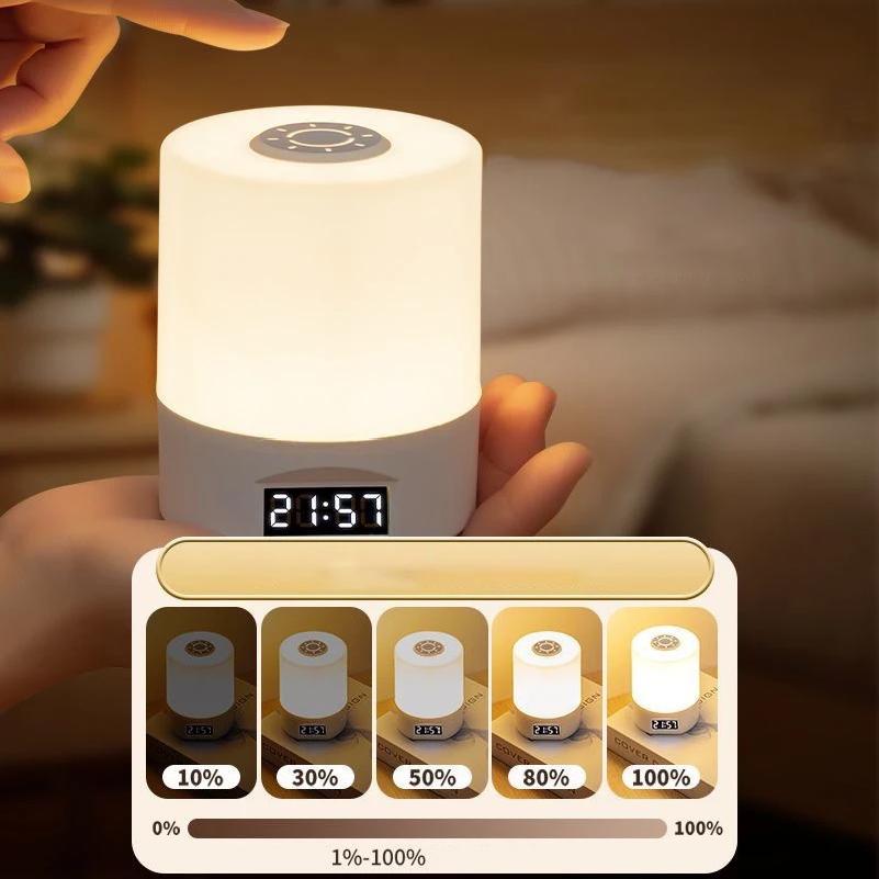 Rechargeable LED Night Light Timing Dimmable USB Table Lamp Baby Nursery Bedside Sleeping Reading Touch Switch Book Desk Lamp