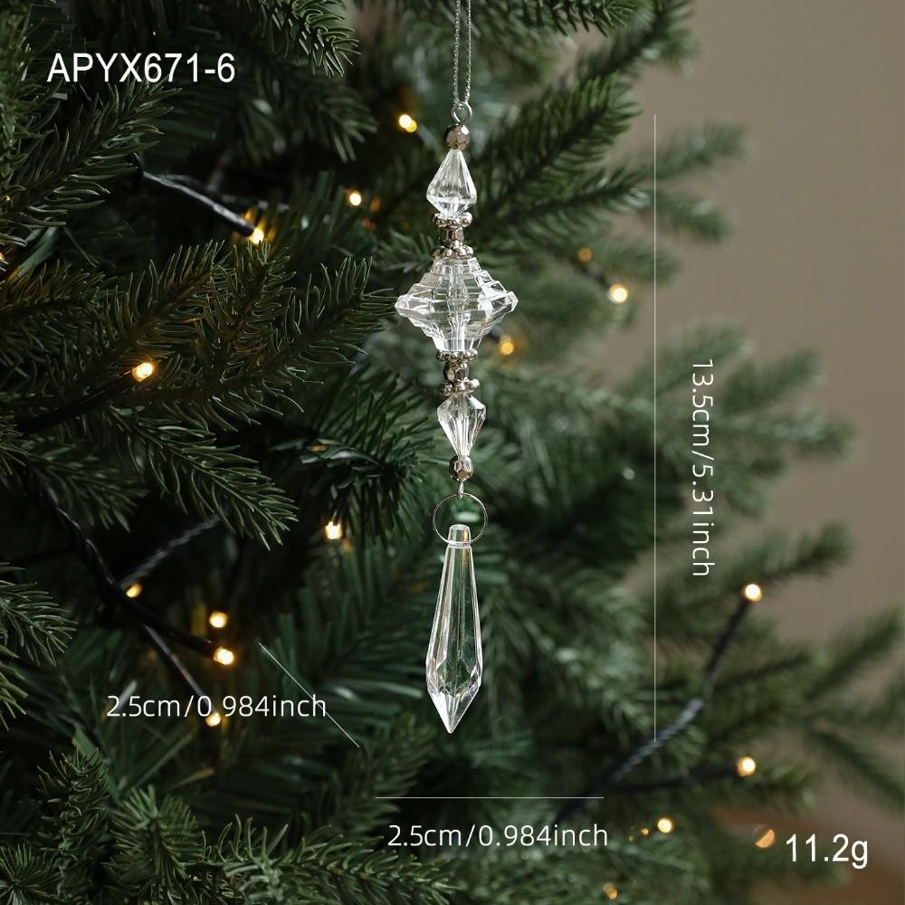 Transparent Christmas Tree Pendant Transparent Hanging Decor  Festive Holiday Display
