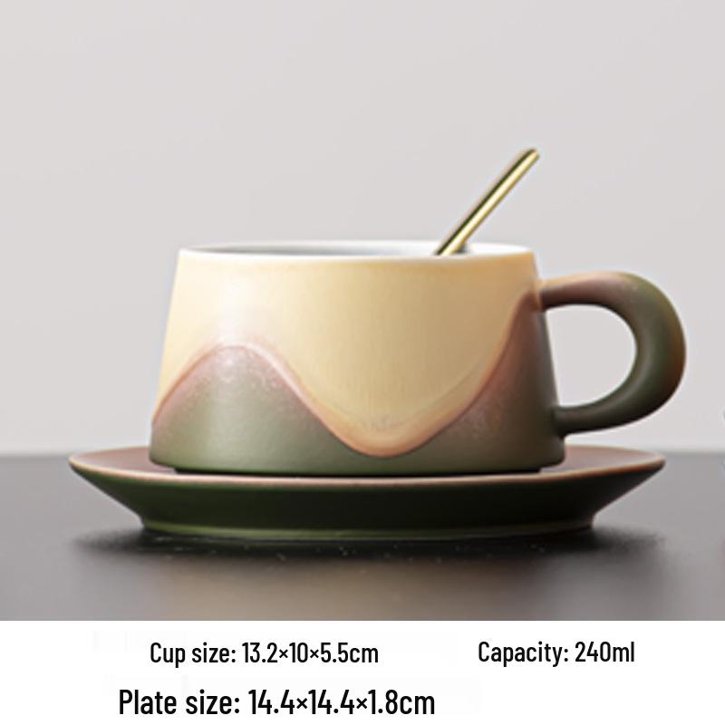 Elegant Haoran Kiln Ceramic Tea Mug for Girls - Perfect for Home or as a Gift 240ml