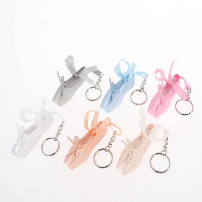 Mini Ballet Shoes Keychain Handmade Bag Pendant Cute Phone Lanyard Charm Lovely Accessory for Girls Daily Decoration Gift