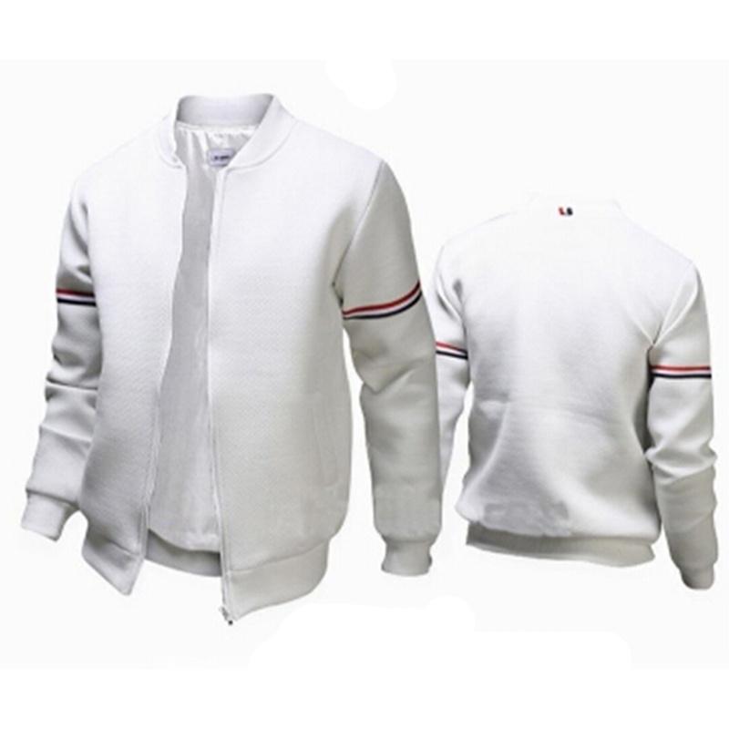 Men Fashion Casual Knit Stand Collar Jacket M