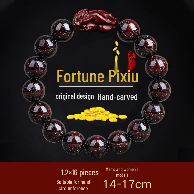 Sandalwood & Indian Rosewood Pixiu Prayer Bracelet for Men & Women