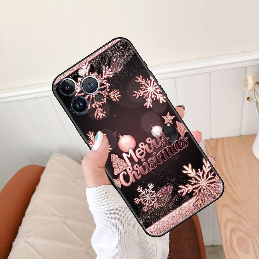 Husă de Crăciun Pentru Apple iPhone 14 11 13 12 Pro 7 Plus XR X XS Max 6 6S 14Pro Max Husă Telefon din Silicon Negru