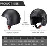 Vintage Brown Leather Helmet Summer Cruise Motorcycle Jet Helmet Men and Women Motorbike Riding Half Helmets Cascos Para Motos