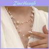 Elegant French Vintage Pearl Choker Necklace With Geometric Design For Women